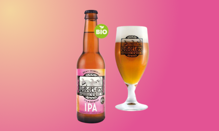Waterland Low Alcohol IPA flesje en glas